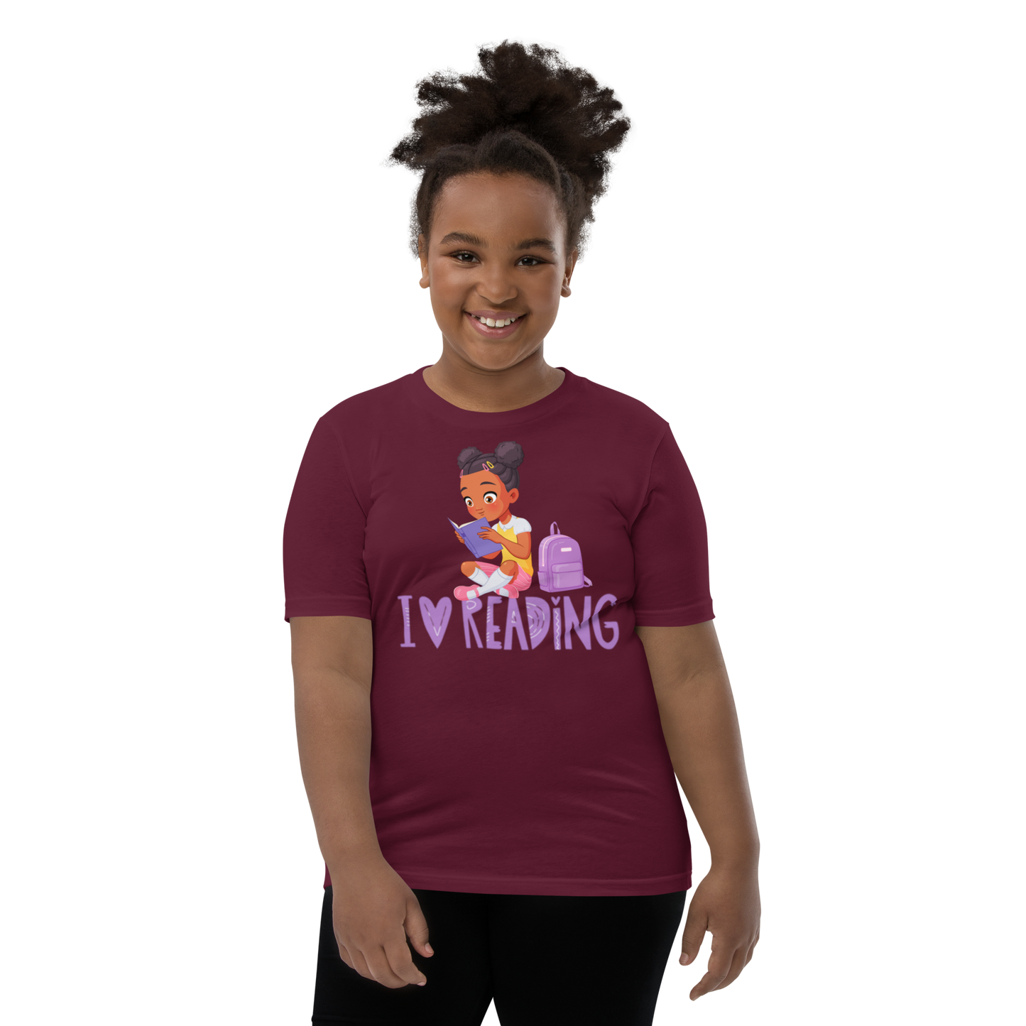 I Love Reading - Knowledge is Power Youth Tee for Girls