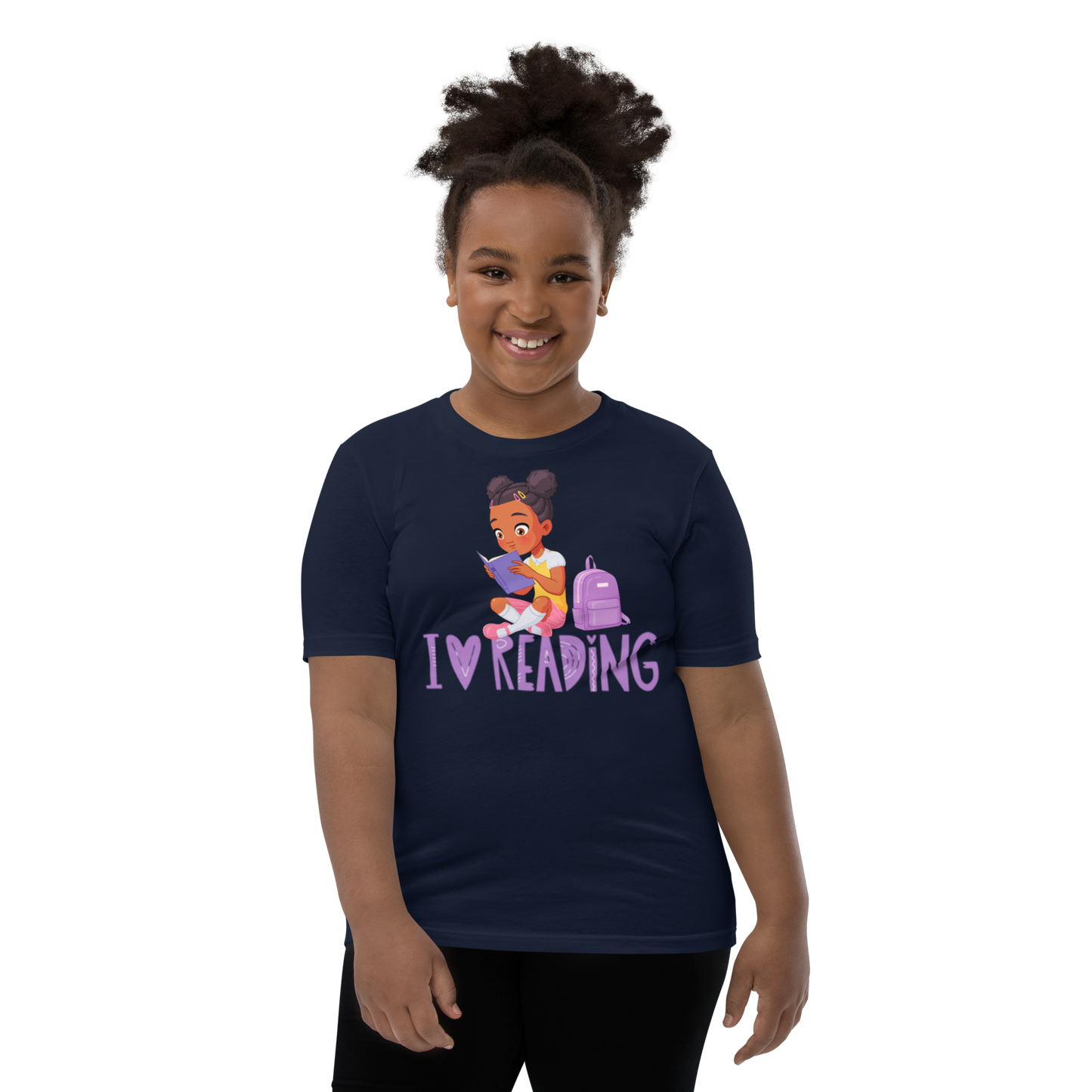 I Love Reading - Knowledge is Power Youth Tee for Girls