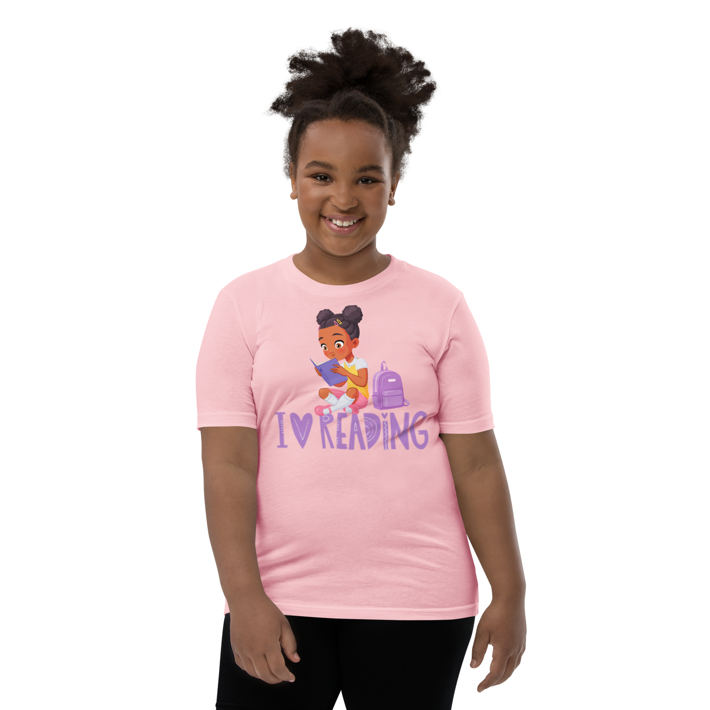 I Love Reading - Knowledge is Power Youth Tee for Girls