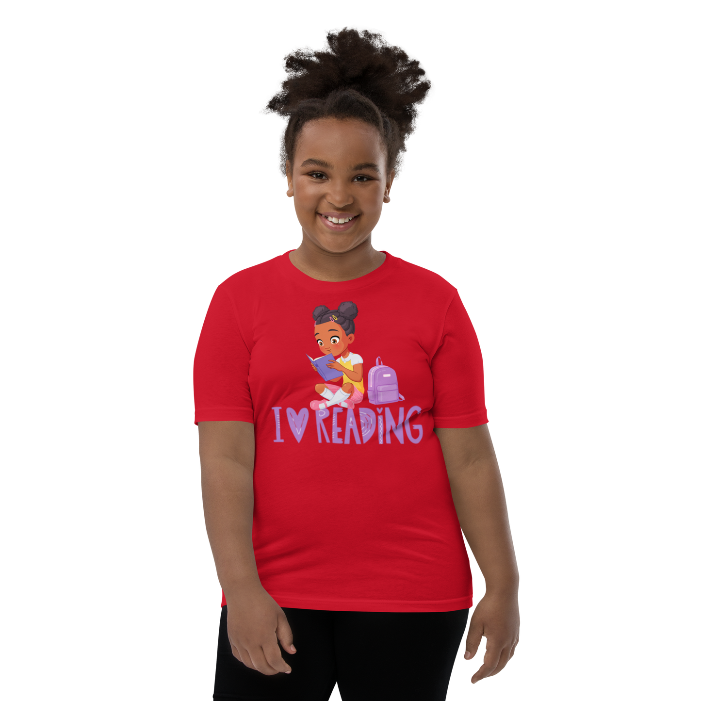 I Love Reading - Knowledge is Power Youth Tee for Girls
