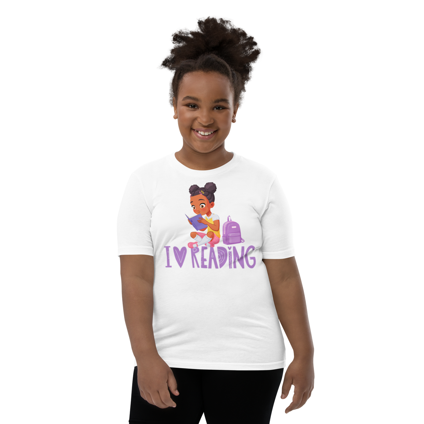 I Love Reading - Knowledge is Power Youth Tee for Girls