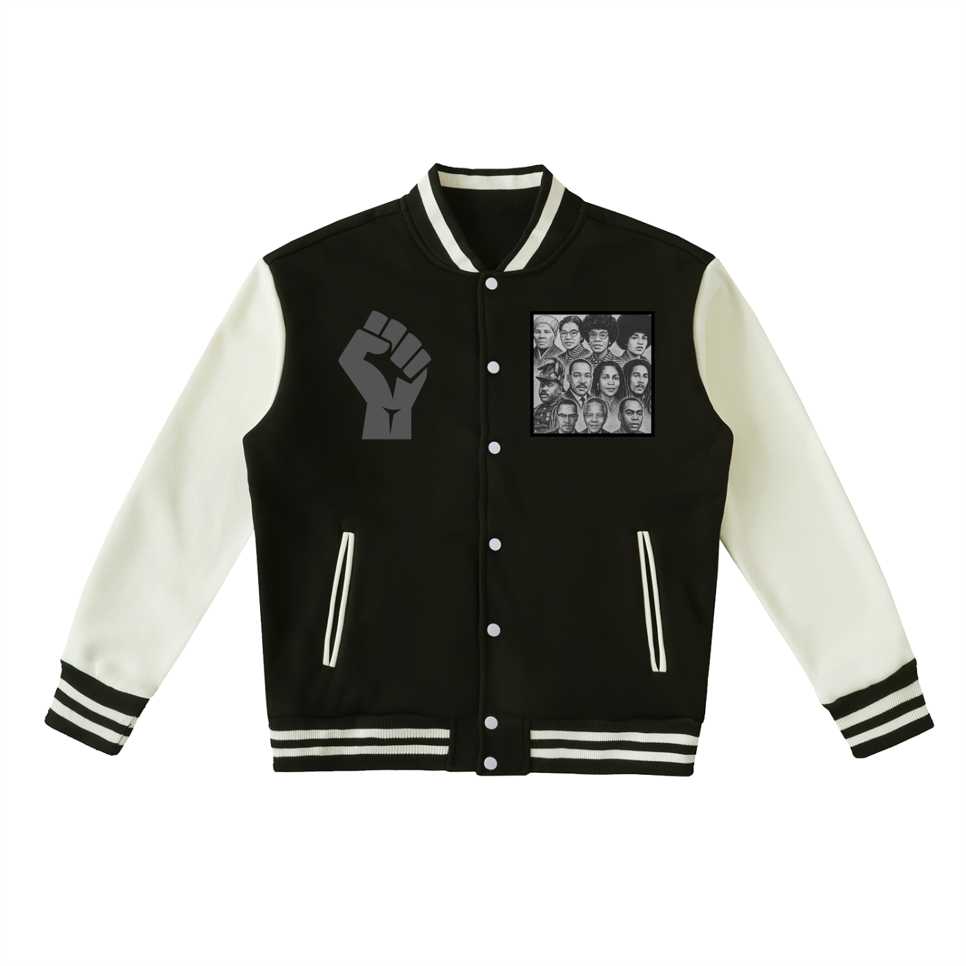 Iconic Heroes -Tone Fleeced Varsity Jacket