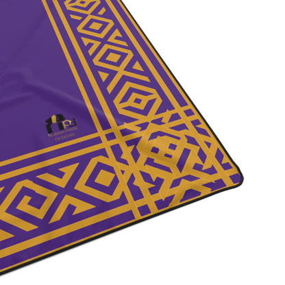 iBlack Queen Plush Polyester Blanket — Purple & Gold