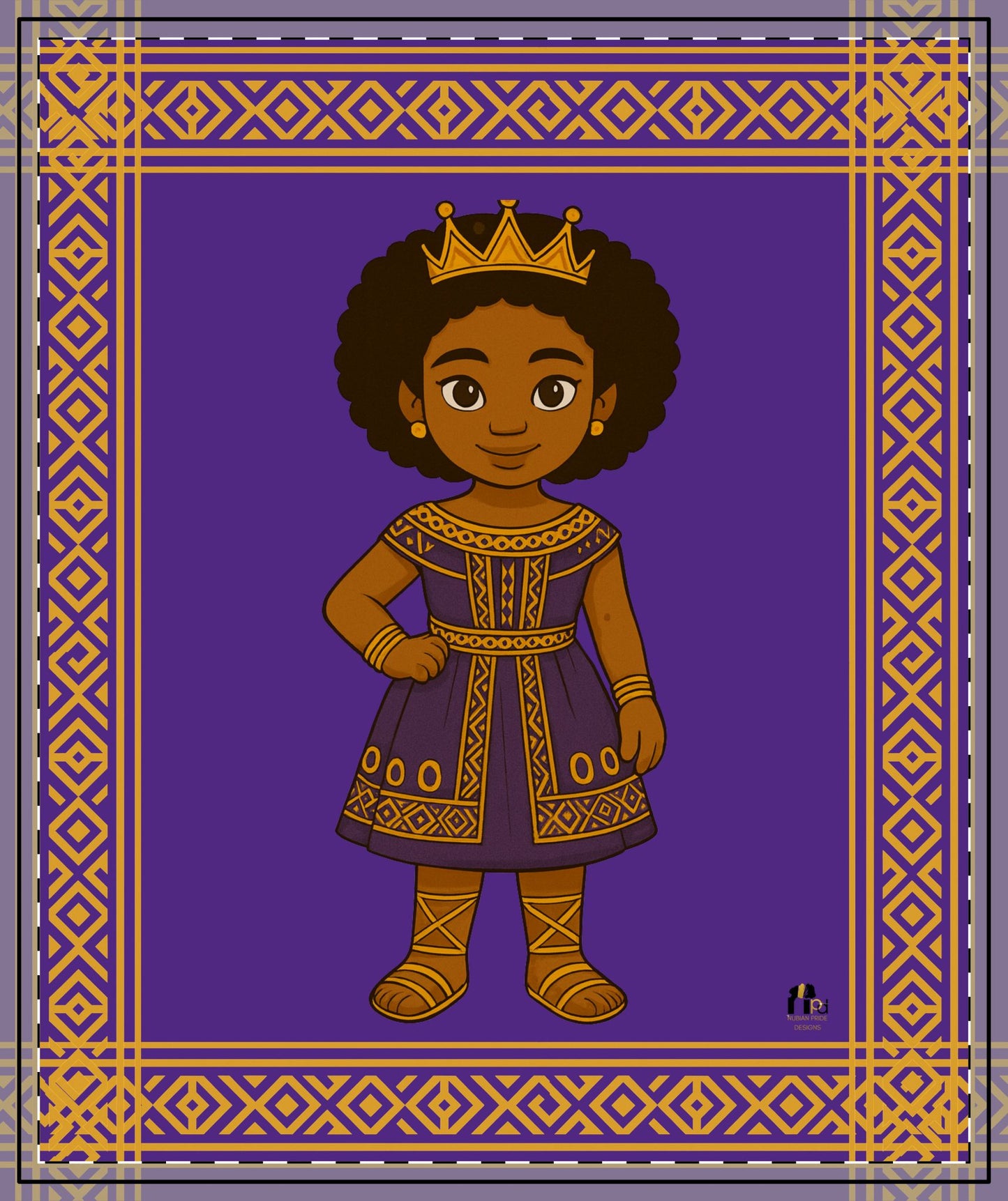 African Princess Quilted Throw Blanket