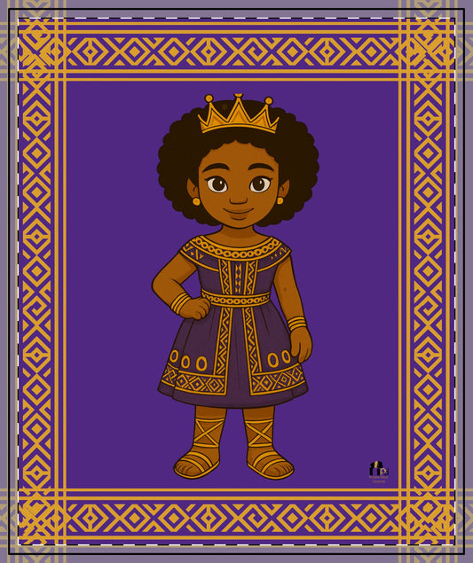 African Princess Quilted Throw Blanket
