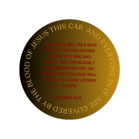 Covered Round (Transparent, Weatherproof) Outdoor Sticker for car