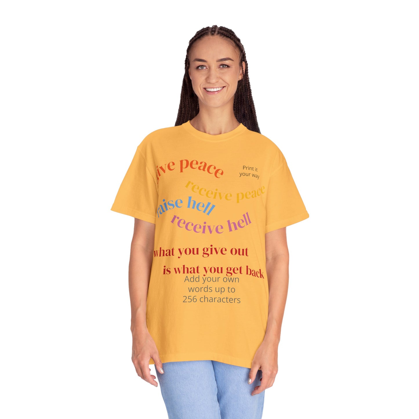 "What Comes Around" Custom Print - "Print it your way" Personalized Graphic Tee