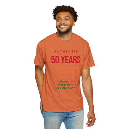 "Authentic 50 Years"  — "Print it your way" Personalized Graphic Tee
