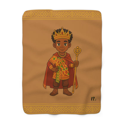 Royal Prince Sherpa Blanket — African Prince Kids Fleece Throw