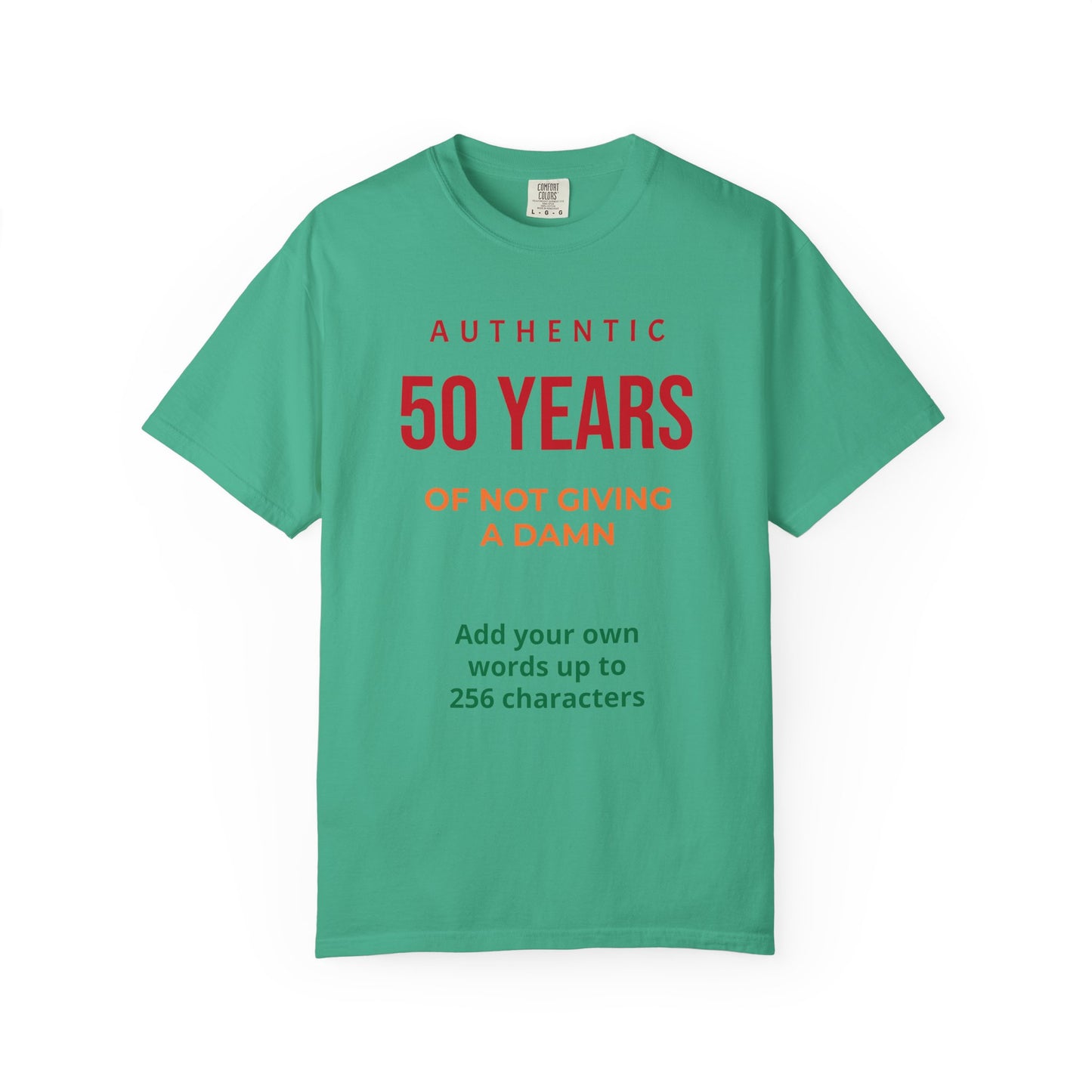 "Authentic 50 Years"  — "Print it your way" Personalized Graphic Tee