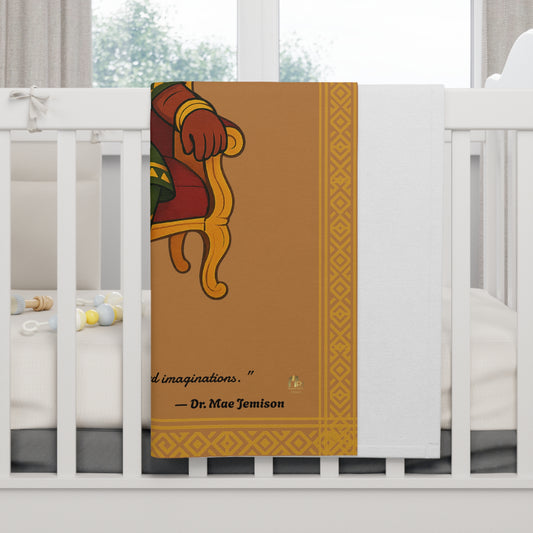 Royal Prince Baby Blanket — Brown African Prince Fleece Blanket for Infants