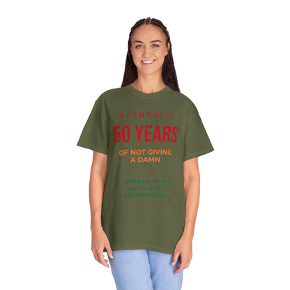 "Authentic 50 Years"  — "Print it your way" Personalized Graphic Tee