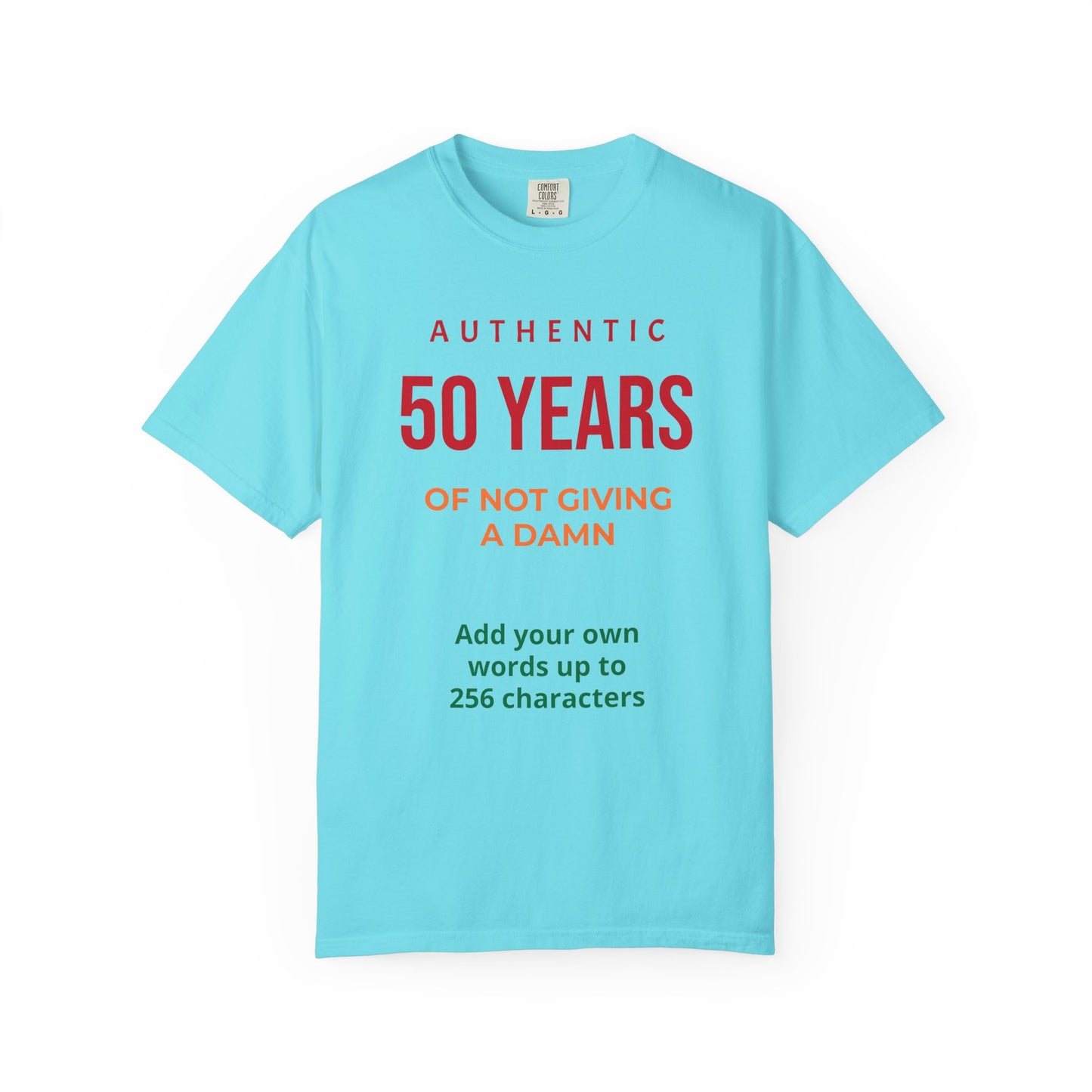 "Authentic 50 Years"  — "Print it your way" Personalized Graphic Tee