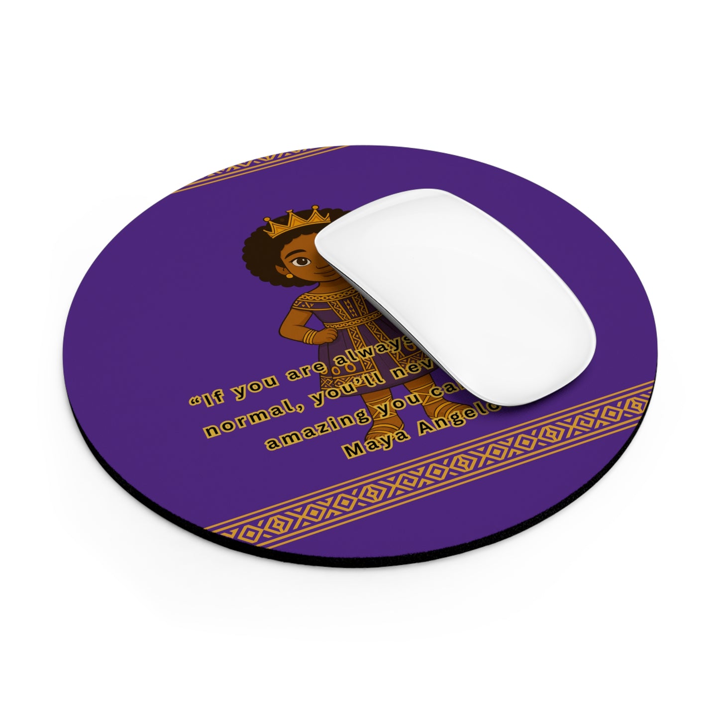 Royal Inspiration Mouse Pad – Empowering Desk Decor for Black Girls