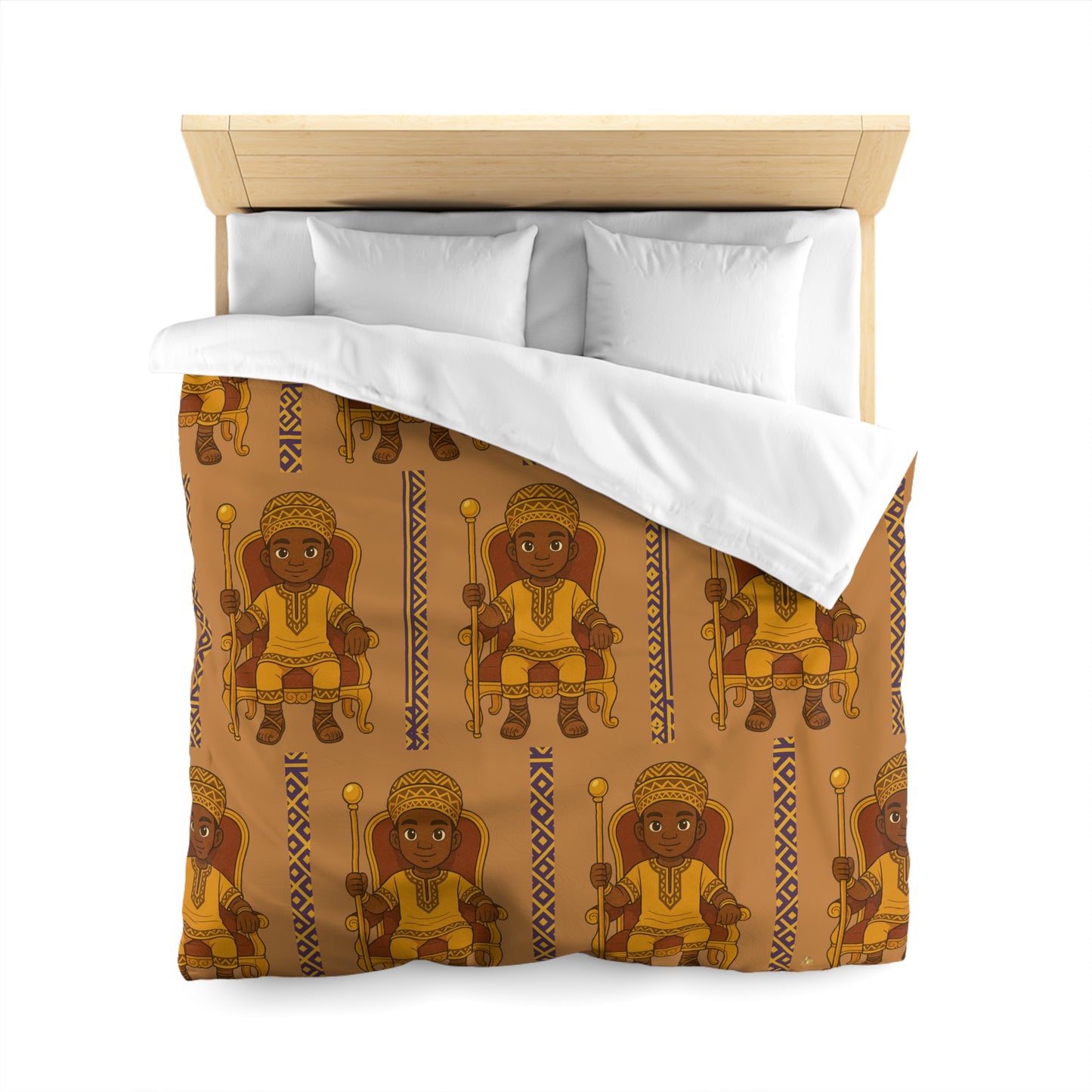 Boy’s Geometric Duvet Cover — Moroccan Tile Microfiber Bedding