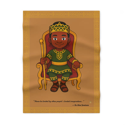 Royal Prince Baby Blanket — Brown African Prince Fleece Blanket for Infants