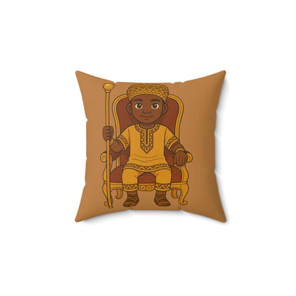 Brown Royal Crown Decorative Throw Pillow