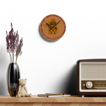 Prince Boy Acrylic Wall Clock — African Royalty Kids Room Decor