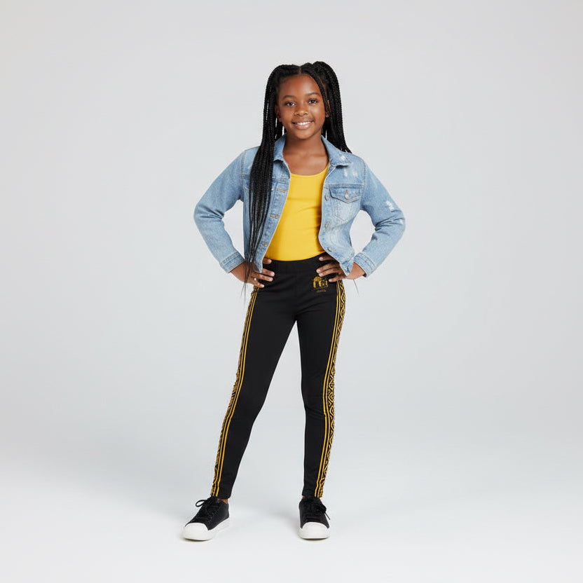 Royal Stride" Cultural Heritage Leggings – Youth Edition