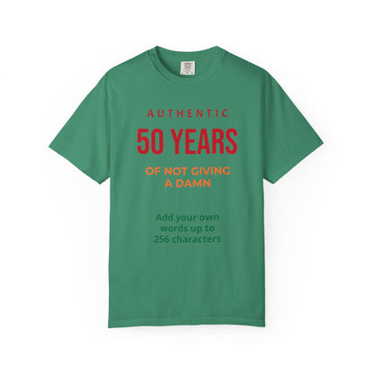 "Authentic 50 Years"  — "Print it your way" Personalized Graphic Tee