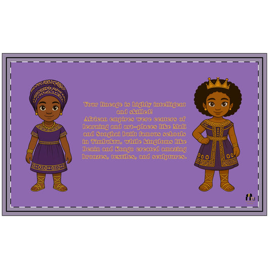 Afro Queen Doormat — Purple & Gold Welcome Mat