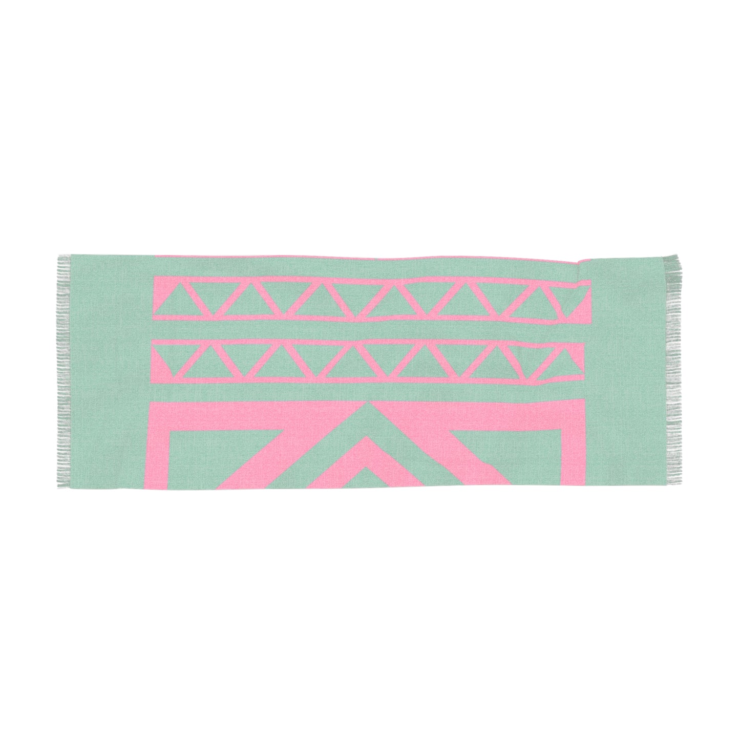 Tribal pink and green print scarf