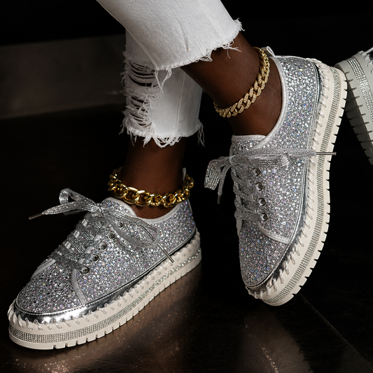 Metallic Platform Sneakers