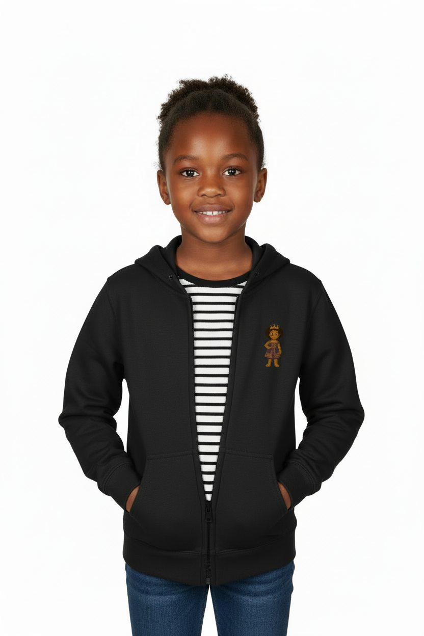 Young Queen – Girl’s Empowerment Youth Zipped Hoodie
