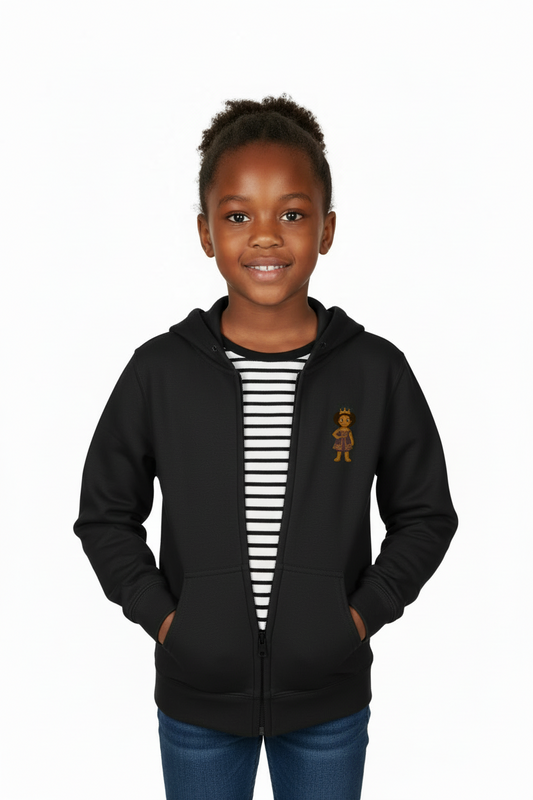 Young Queen – Girl’s Empowerment Youth Zipped Hoodie
