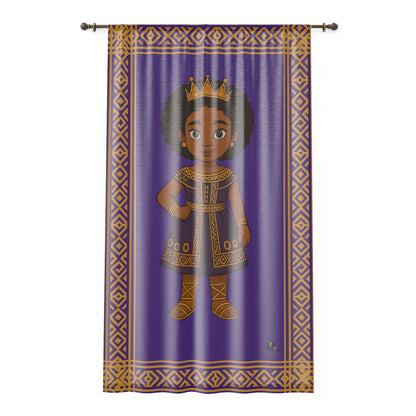 “Little Queen” Storybook Curtain – Regal, Imaginative Décor for Black Girls’ Spaces