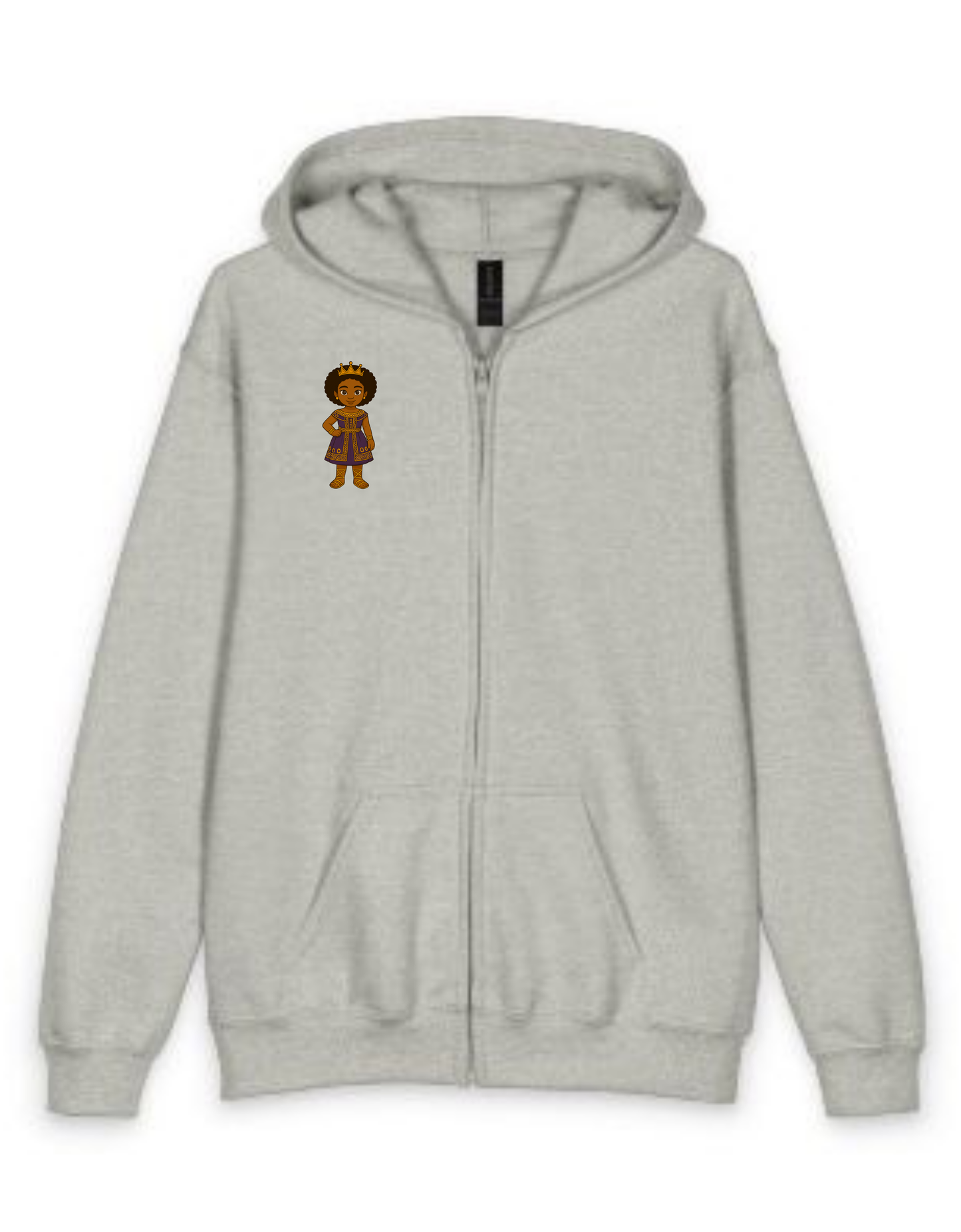 Young Queen – Girl’s Empowerment Youth Zipped Hoodie