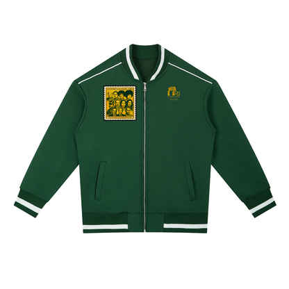 Icons of Heritage™ Contrast Piping Zip Unisex Bomber Jacket