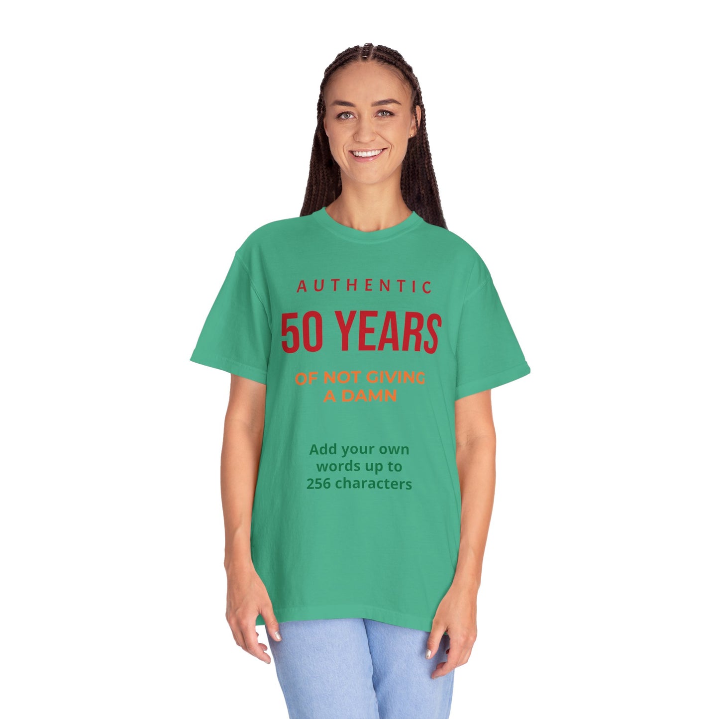"Authentic 50 Years"  — "Print it your way" Personalized Graphic Tee