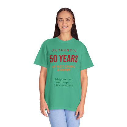 "Authentic 50 Years"  — "Print it your way" Personalized Graphic Tee