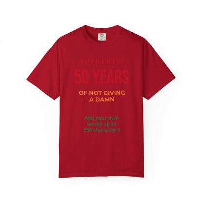 "Authentic 50 Years"  — "Print it your way" Personalized Graphic Tee