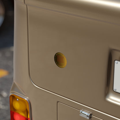 Covered Round (Transparent, Weatherproof) Outdoor Sticker for car