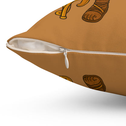 Brown Royal Crown Decorative Throw Pillow