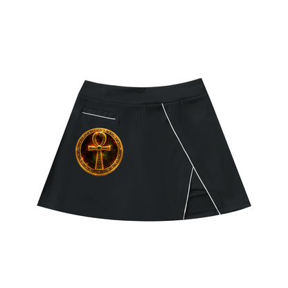 "Eternal Spirit" Ankh High-Waist A-Line Skirt