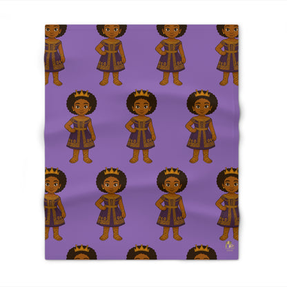 “Little Queen” Fleece Throw Blanket – Soft, Playful, and Made for Black Infant Girls and Their Families