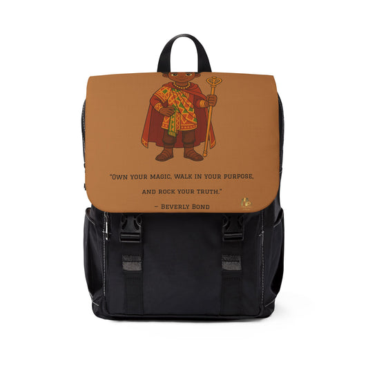 African Prince Backpack — Brown Casual Shoulder Bag