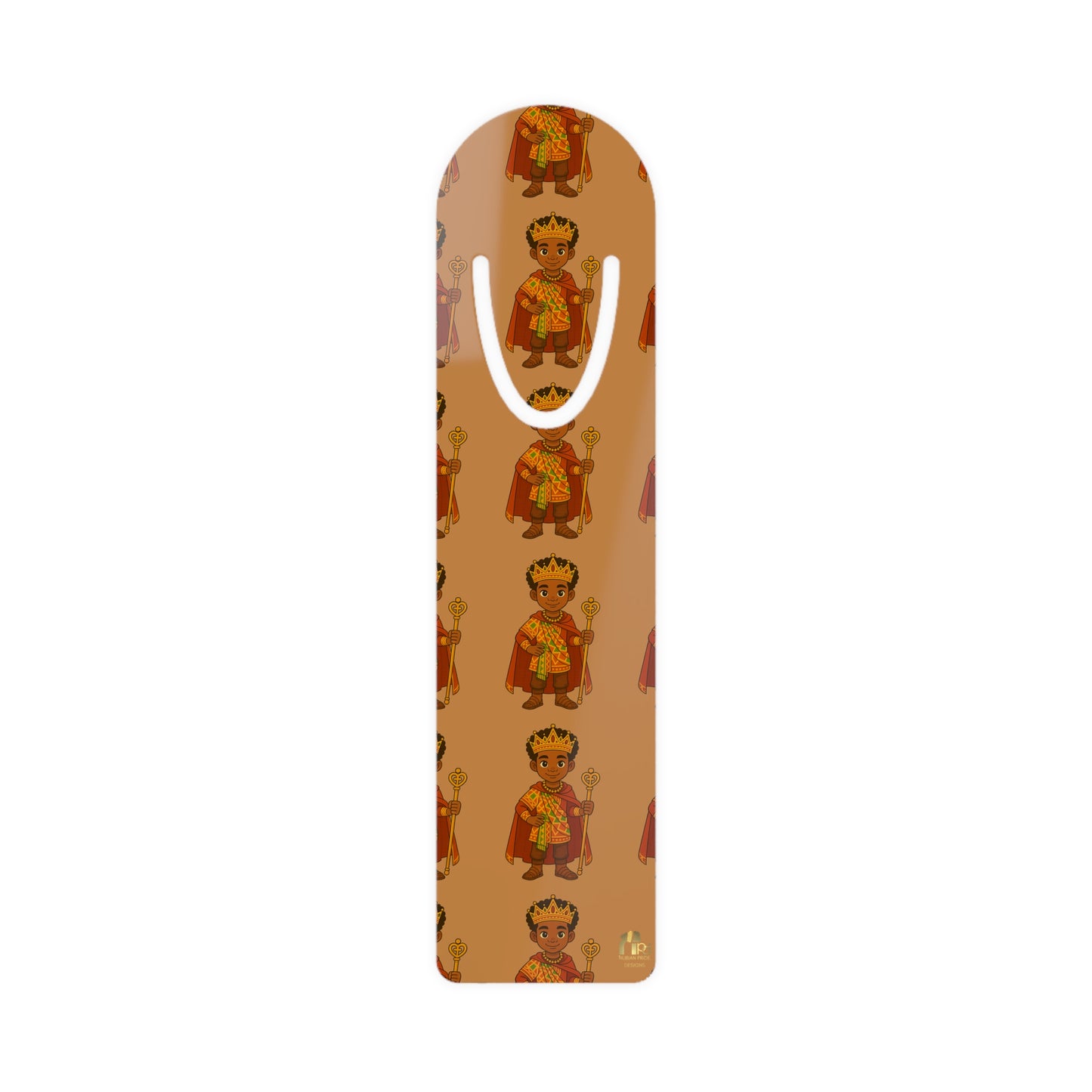 Royal Prince Pattern Metal Bookmark — Crowned Prince Reading Gift