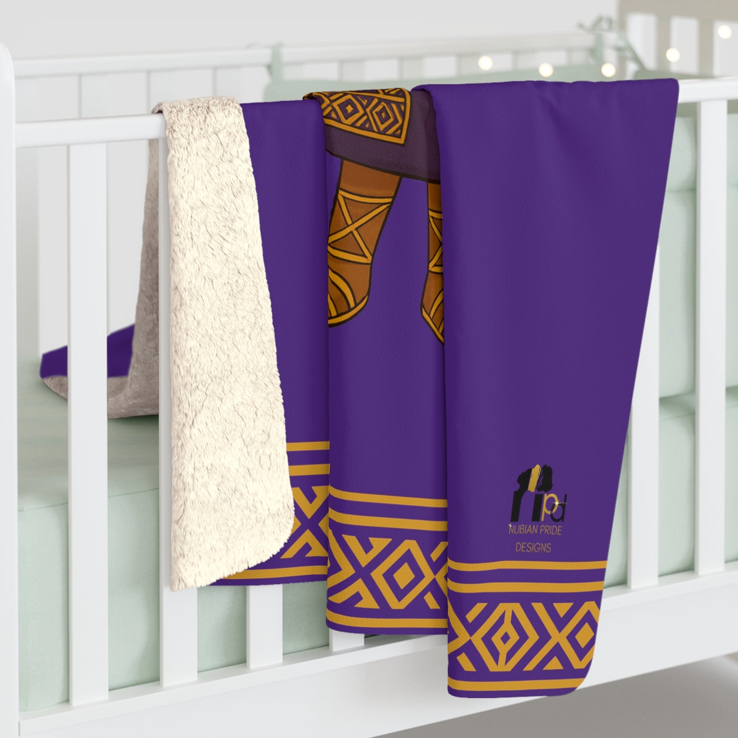“Little Queen Sherpa” Fleece Blanket – Cozy, Regal Comfort for Black Girls