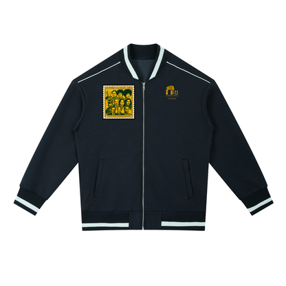 Icons of Heritage™ Contrast Piping Zip Unisex Bomber Jacket