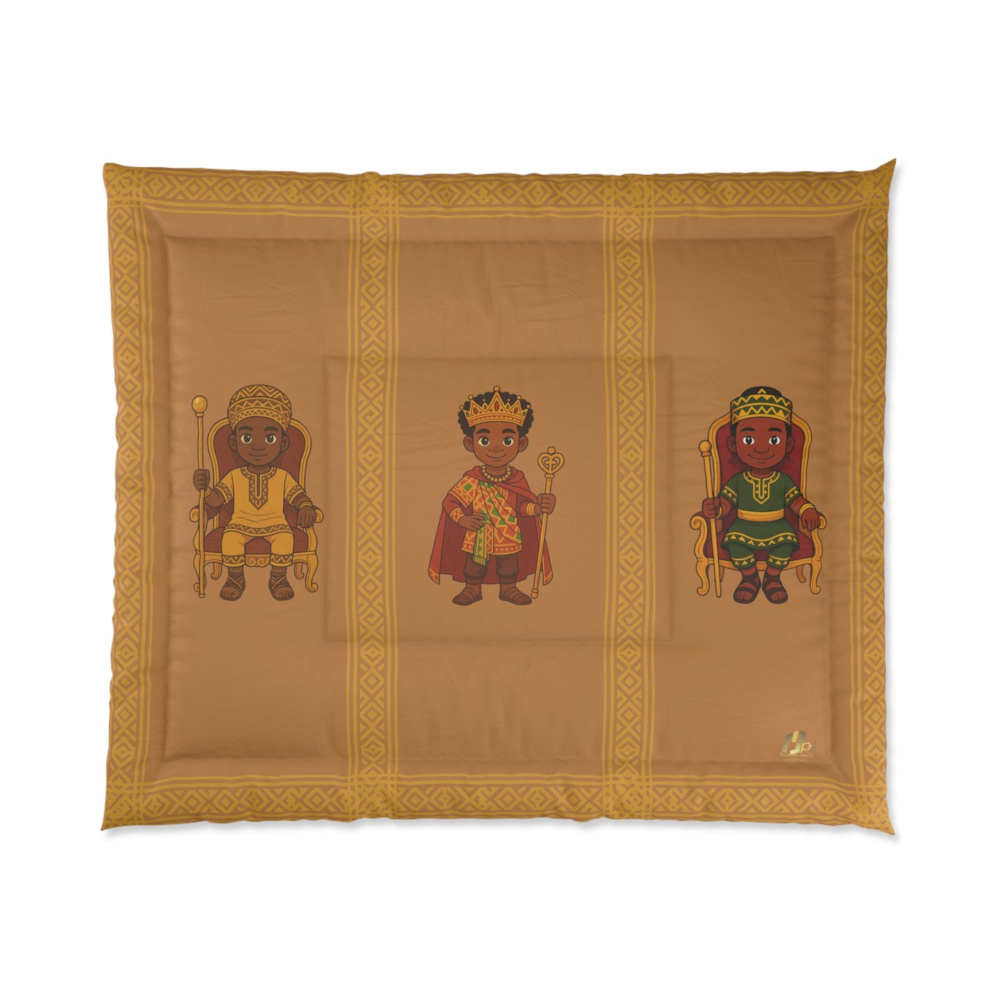 African Prince Comforter – Brown & Gold Royal Kids Bedding