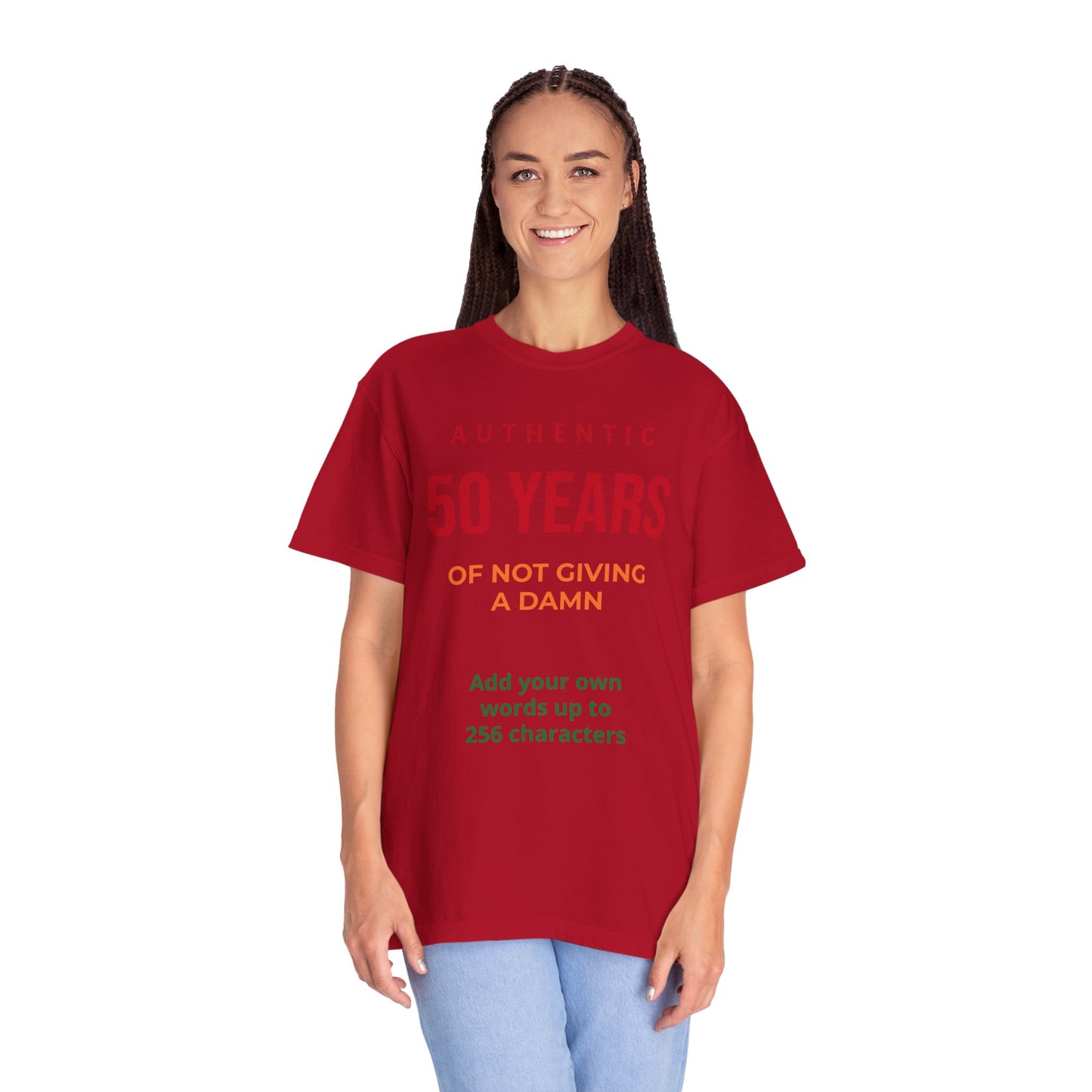 "Authentic 50 Years"  — "Print it your way" Personalized Graphic Tee