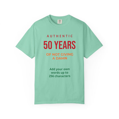 "Authentic 50 Years"  — "Print it your way" Personalized Graphic Tee