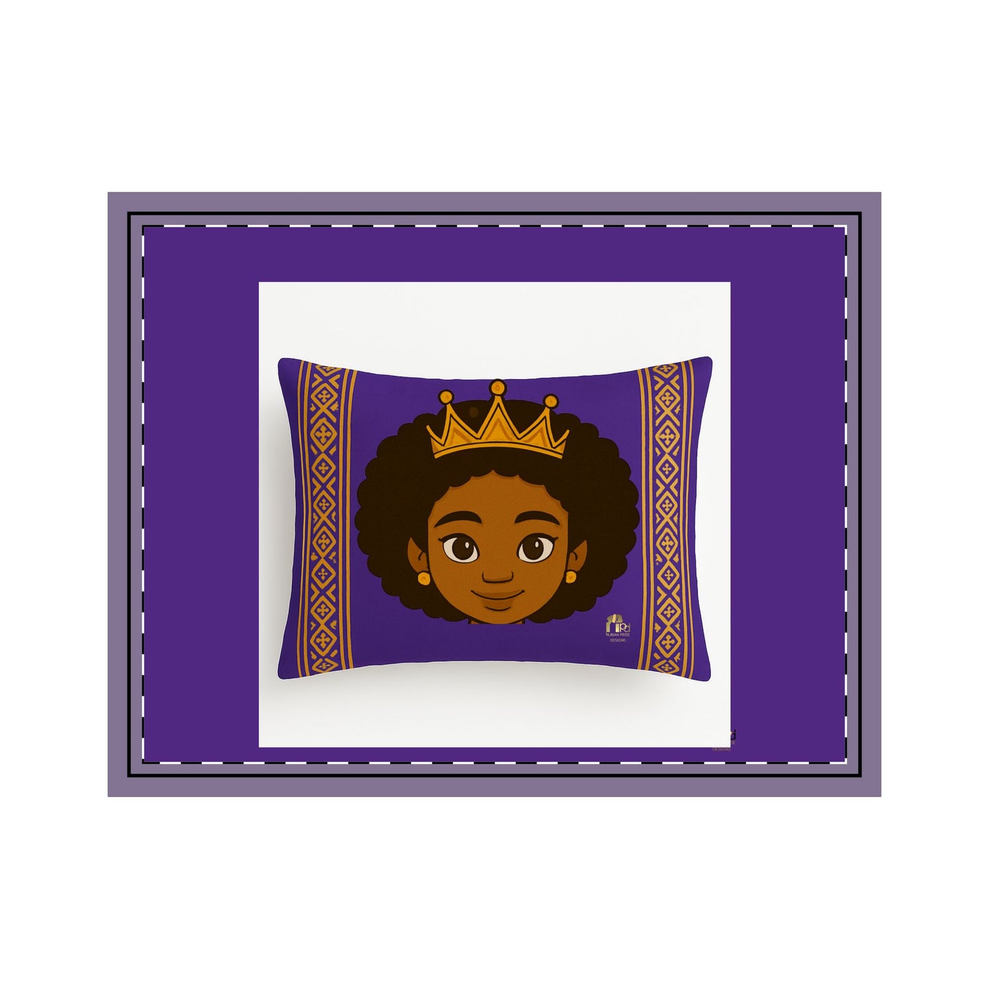 “Little Queen” Cotton Pillow Sham – A Regal, Comforting Accent for Black Girls’ Spaces
