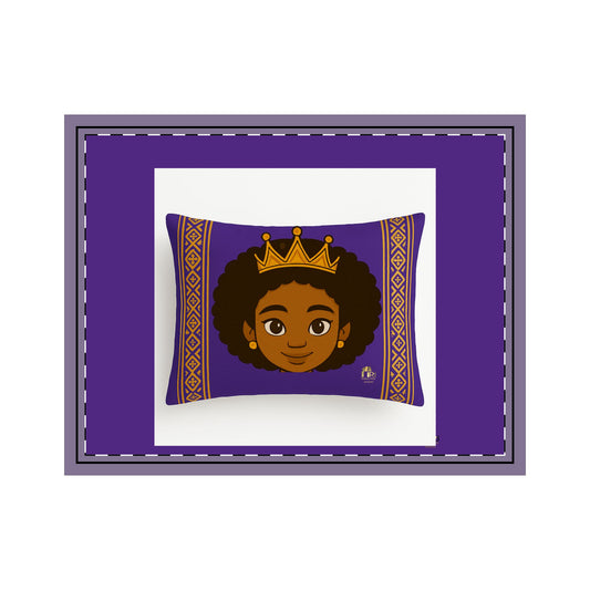 “Little Queen” Cotton Pillow Sham – A Regal, Comforting Accent for Black Girls’ Spaces