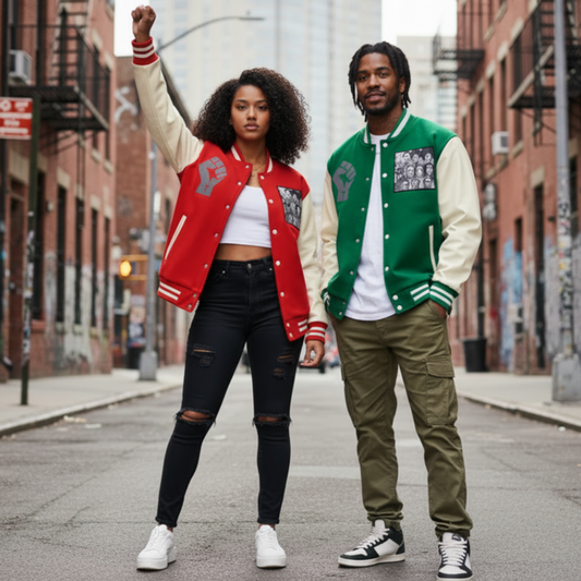 Iconic Heroes -Tone Fleeced Varsity Jacket