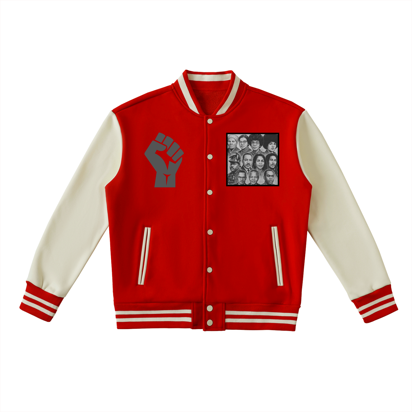 Iconic Heroes -Tone Fleeced Varsity Jacket